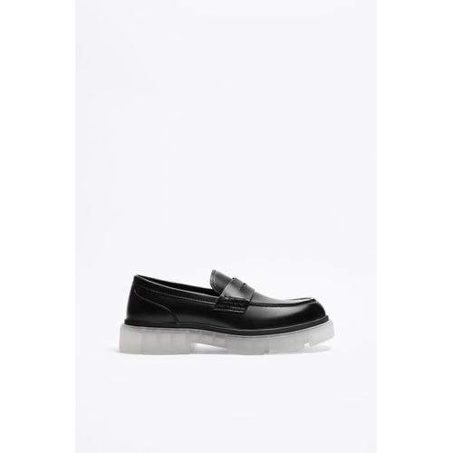 자라 Zara TRANSLUCENT CHUNKY LOAFERS