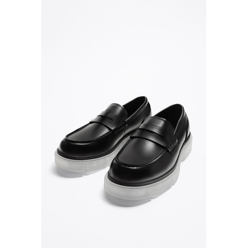 자라 Zara TRANSLUCENT CHUNKY LOAFERS