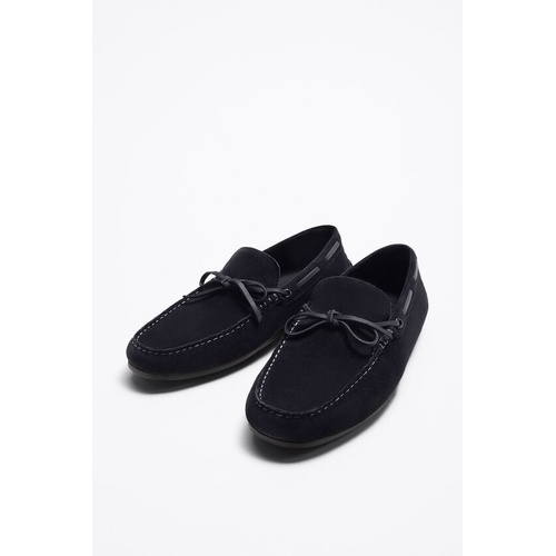 자라 Zara LEATHER DRIVING MOCCASINS