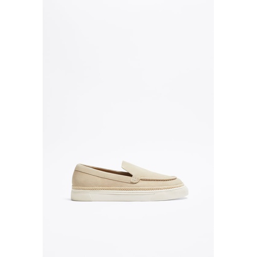 자라 Zara CASUAL LEATHER MOCCASINS