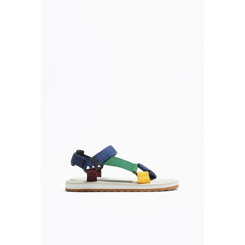 자라 Zara MULTICOLORED TECHNICAL SANDALS