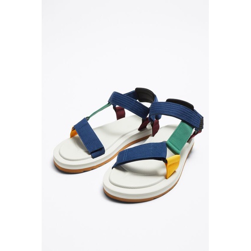 자라 Zara MULTICOLORED TECHNICAL SANDALS