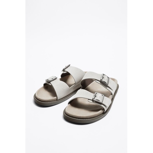 자라 Zara TWO STRAP SUEDE SANDALS