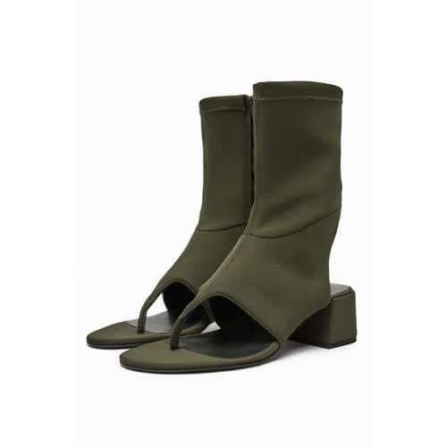 자라 Zara OPEN TOE NEOPRENE ANKLE BOOTS