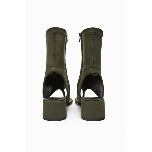 자라 Zara OPEN TOE NEOPRENE ANKLE BOOTS