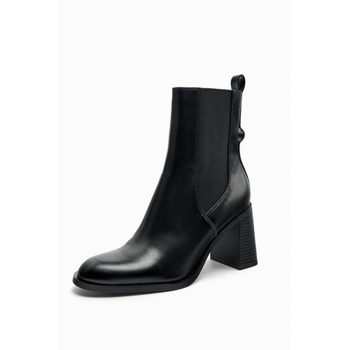 자라 Zara PEARL BLOCK HEEL ANKLE BOOTS