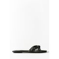 Zara STRAPPY VINYL FLAT SANDALS