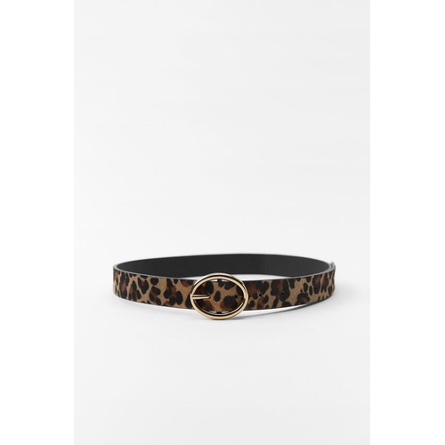 자라 Zara ANIMAL PRINT LEATHER BELT