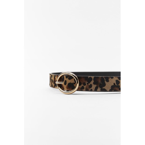 자라 Zara ANIMAL PRINT LEATHER BELT