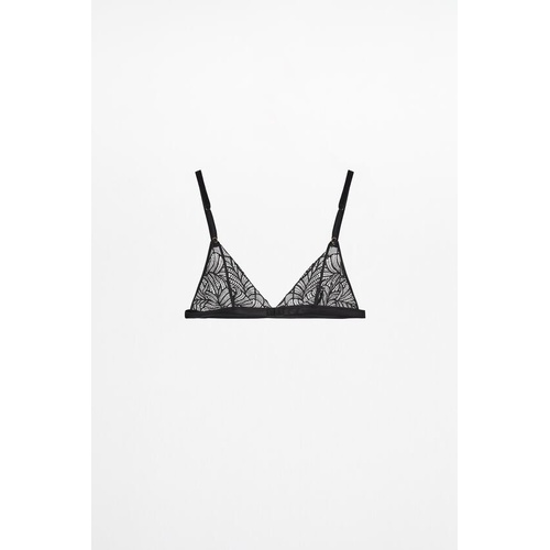 자라 Zara LACE TRIANGLE BRALETTE