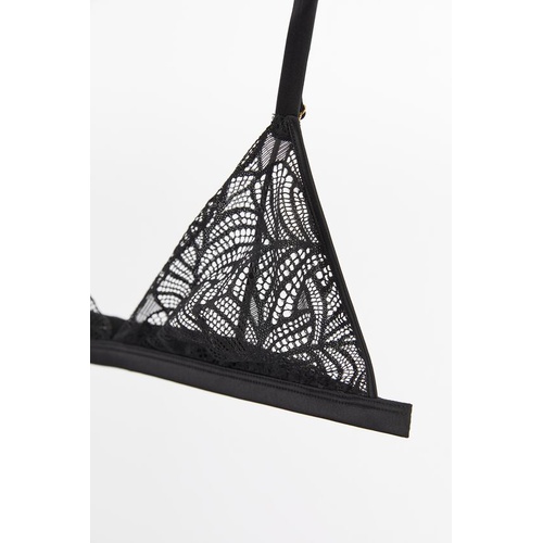 자라 Zara LACE TRIANGLE BRALETTE