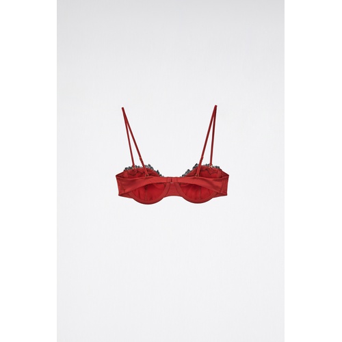 자라 Zara SATIN EFFECT LACE BRA