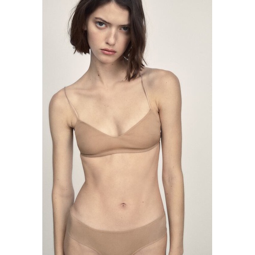 자라 Zara SILK BLEND BRALETTE