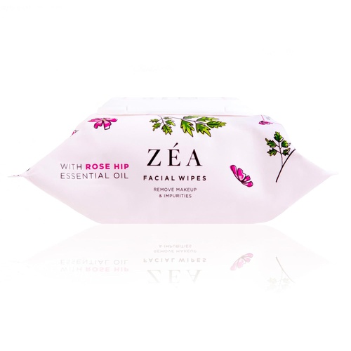  Zea Makeup Remover Wipes Infused with Rose Hip Essential Oil | New & Improved | Alcohol-Free | Paraben-Free | 30 Wipes Per Package | 3 Packages Total (ZEA 30ct)