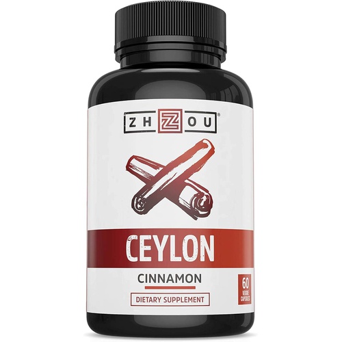  Zhou Nutrition Zhou Ceylon Cinnamon Supports Heart Health and Joint Mobility True Cinnamon Native to Sri Lanka 30 Servings, 60 CT