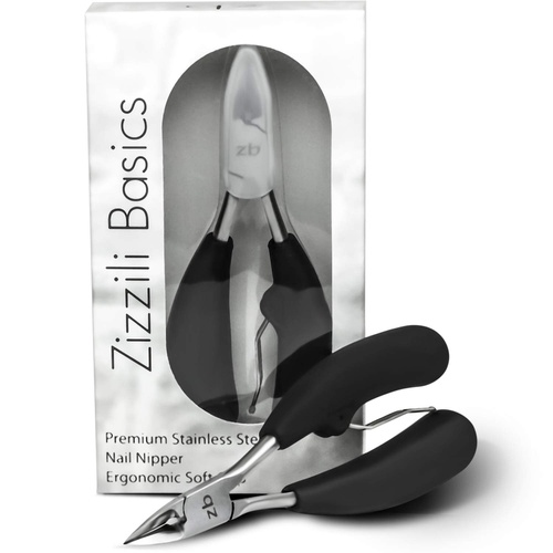 Zizzili Basics Toenail Clippers for Thick or Ingrown Toenail - Large Handle for Easy Grip + Sharp Stainless Steel - Best Nail Clipper & Pedicure Tool for Seniors - Maintain Healthy
