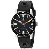 Zodiac Mens Super Seawolf 53 Comp Stainless Steel Swiss-Automatic Watch with Rubber Strap, Black, 18 (Model: ZO9256)