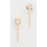 Zoe Chicco 14k Gold Princess Diamonds Chain Earrings