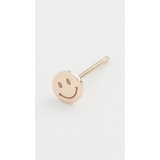 Zoe Chicco 14k Gold Single Itty Bitty Smiley Face Stud