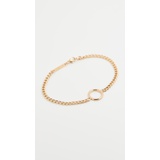 Zoe Chicco 14k Gold Heavy Metal Curb Chain Circle Bracelet