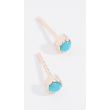 Zoe Chicco 14k Gold Turquoise Gemstones Stud Earrings