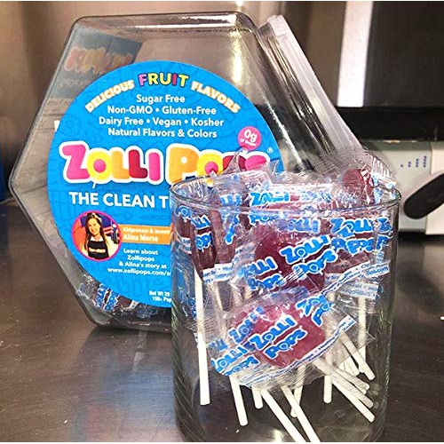  Zollipops | Clean Teeth Zolli Drops - Anti Cavity, Sugar Free Candy with Xylitol for a Healthy Smile - Great for Kids, Diabetics and Keto Diet (15-Count, Natural Fruit)