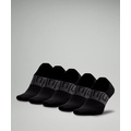 Lululemon Mens Power Stride No-Show Sock with Active Grip 5 Pack