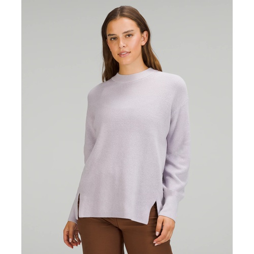 룰루레몬 Lululemon Merino Wool-Blend Ribbed Crewneck Sweater