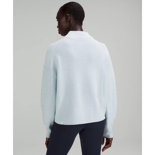 룰루레몬 Lululemon Merino Wool-Blend Ribbed Turtleneck Sweater