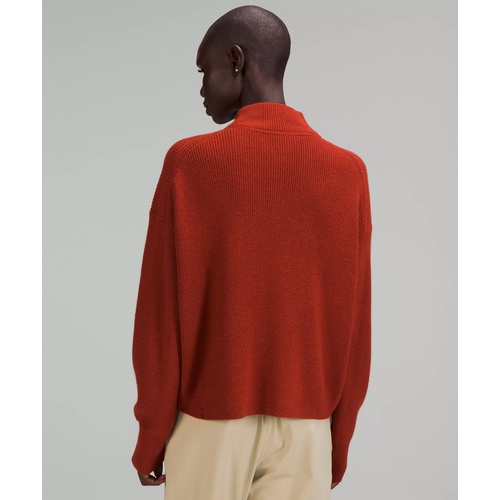 룰루레몬 Lululemon Merino Wool-Blend Ribbed Turtleneck Sweater