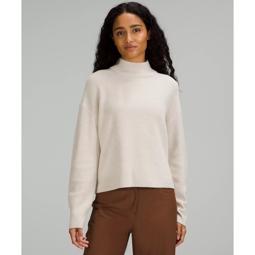 룰루레몬 Lululemon Merino Wool-Blend Ribbed Turtleneck Sweater