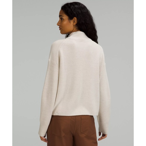 룰루레몬 Lululemon Merino Wool-Blend Ribbed Turtleneck Sweater