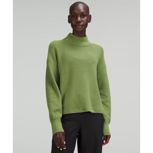 룰루레몬 Lululemon Merino Wool-Blend Ribbed Turtleneck Sweater