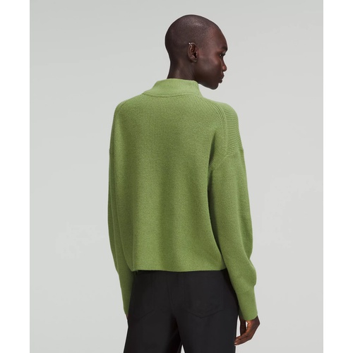 룰루레몬 Lululemon Merino Wool-Blend Ribbed Turtleneck Sweater