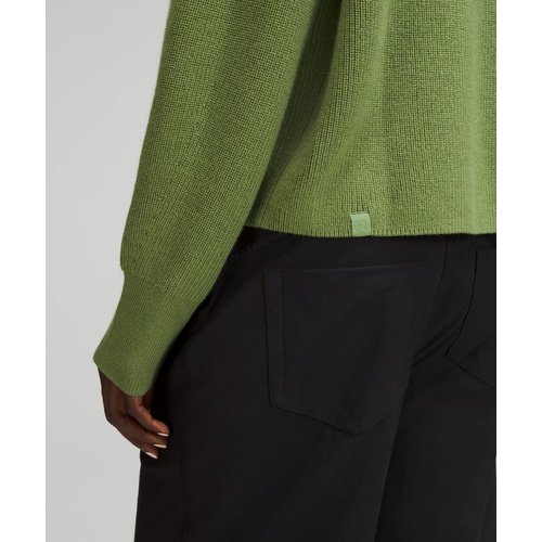 룰루레몬 Lululemon Merino Wool-Blend Ribbed Turtleneck Sweater