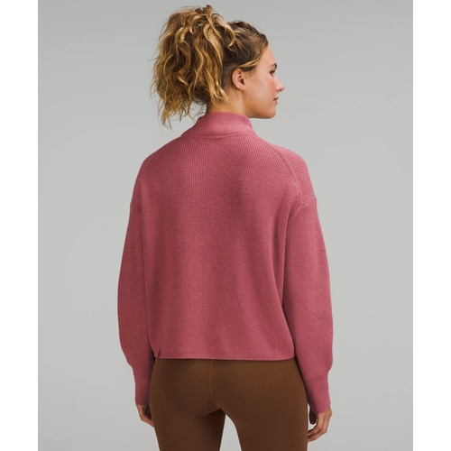 룰루레몬 Lululemon Merino Wool-Blend Ribbed Turtleneck Sweater