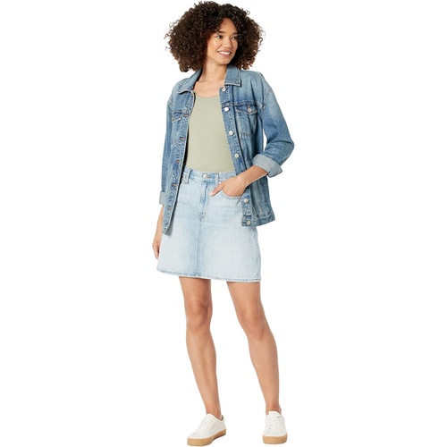 메이드웰 Madewell Denim High-Waist Straight Mini Skirt in Fitzgerald Wash