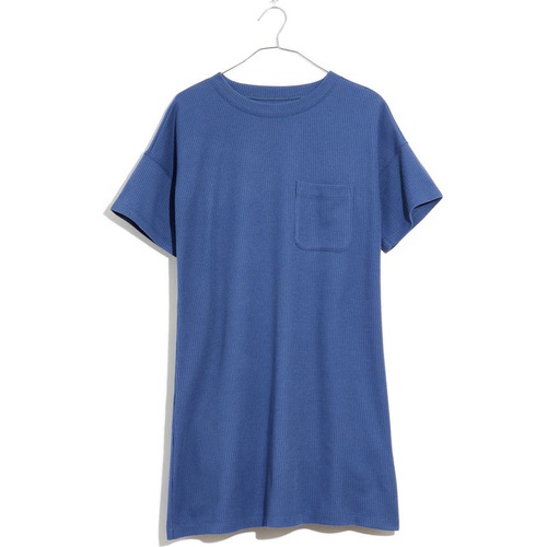 메이드웰 Madewell Rib T-Shirt Dress_STILL OCEAN