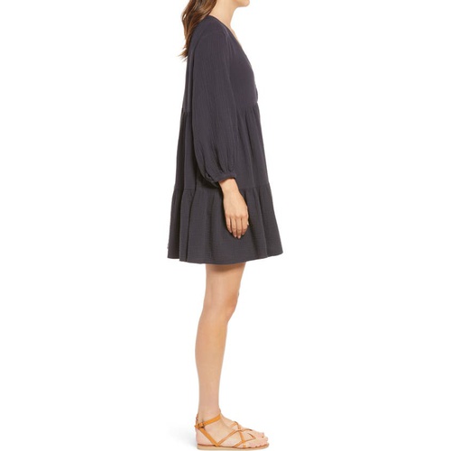 메이드웰 Madewell Colette Lightspun Long Sleeve Minidress_NIGHT VISION