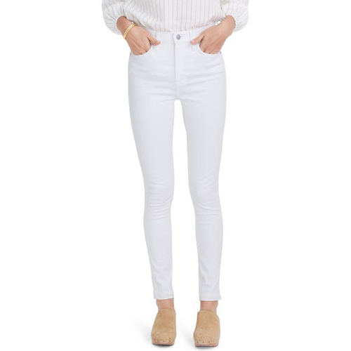 메이드웰 Madewell 10-Inch High Waist Skinny Jeans_PURE WHITE