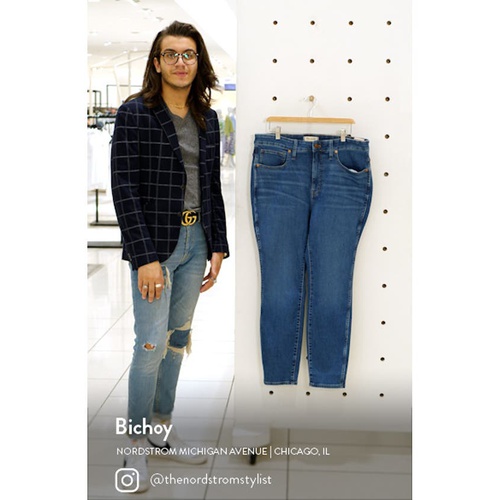 메이드웰 Madewell 10-Inch High Rise Skinny Jeans_HELMSFORD WASH