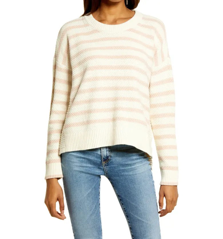 Madewell Stripe Pickford Pullover Sweater_ANTIQUE CREAM
