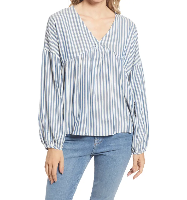 Madewell Monterey Stripe Top_TWEETY STRIPE DARK LAGOON