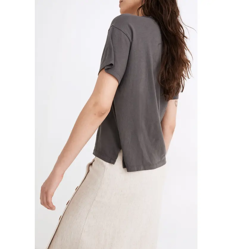 메이드웰 Madewell Oversize Softfade Cotton Pocket T-Shirt_COAL