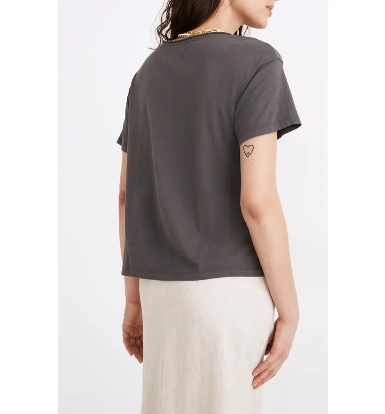 메이드웰 Madewell Oversize Softfade Cotton Pocket T-Shirt_COAL