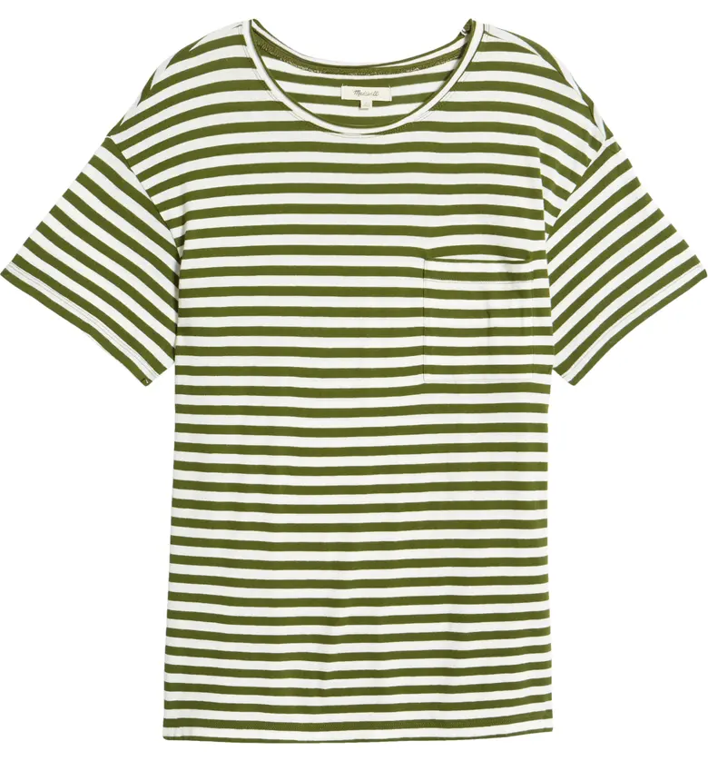 Madewell Softfade Cahita Stripe Oversize Cotton T-Shirt_WILD PINE