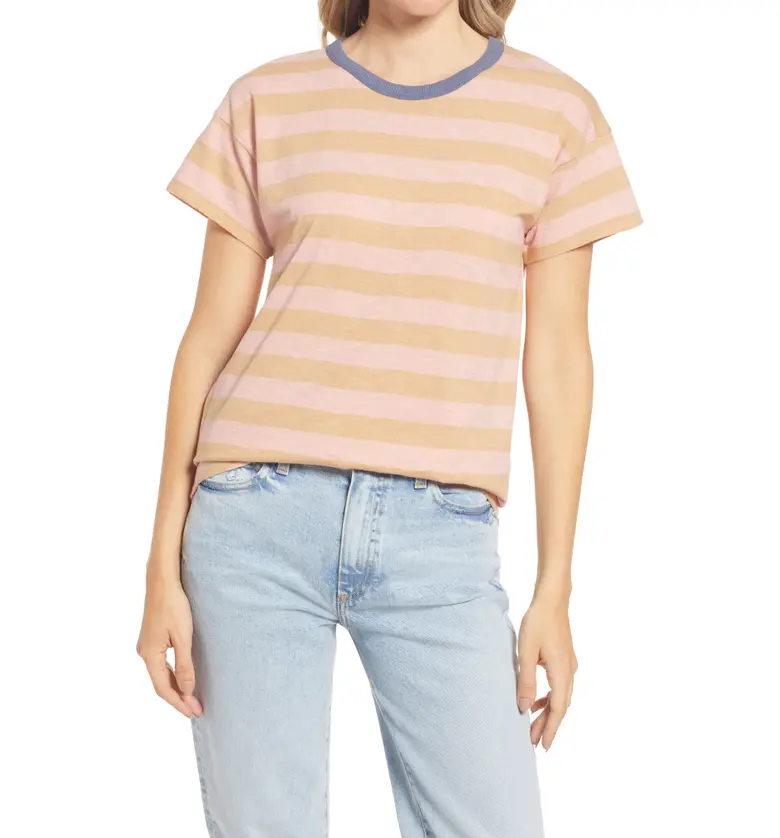 Madewell Whisper Cotton Rib Crewneck T-Shirt_EARTHEN SAND