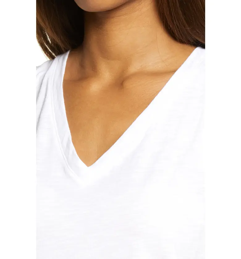 메이드웰 Madewell Whisper Shout Cotton V-Neck Tank_OPTIC WHITE