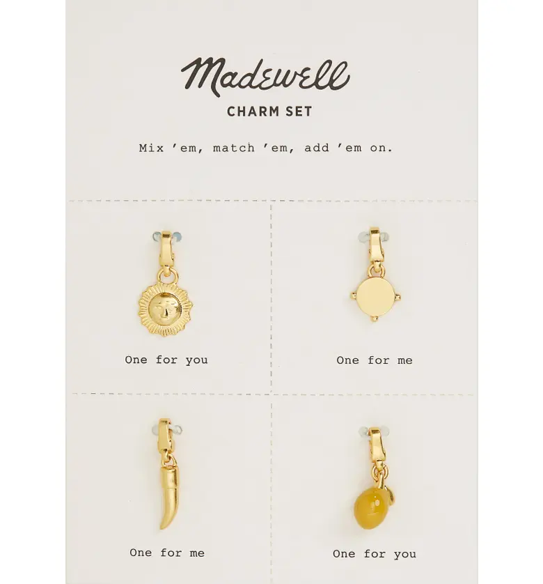 Madewell Set of 4 Sundial Anthology Charms_NECTAR GOLD