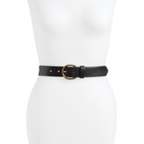 Madewell Medium Perfect Leather Belt_TRUE BLACK/ GOLD